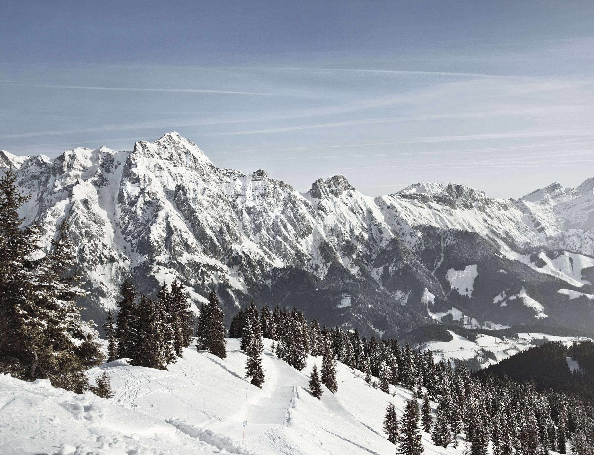 The Leoganger Steinberge in Winter, with a Stunning Alpine Panorama